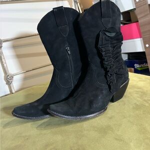 Klub Nico black suede boots size 37 6.5 / 7